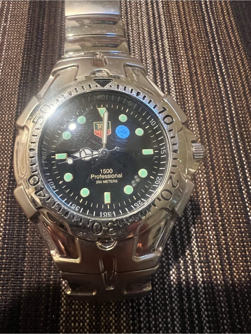 Tag Heuer Stainless Steel Watch 1500 professional 200 meter